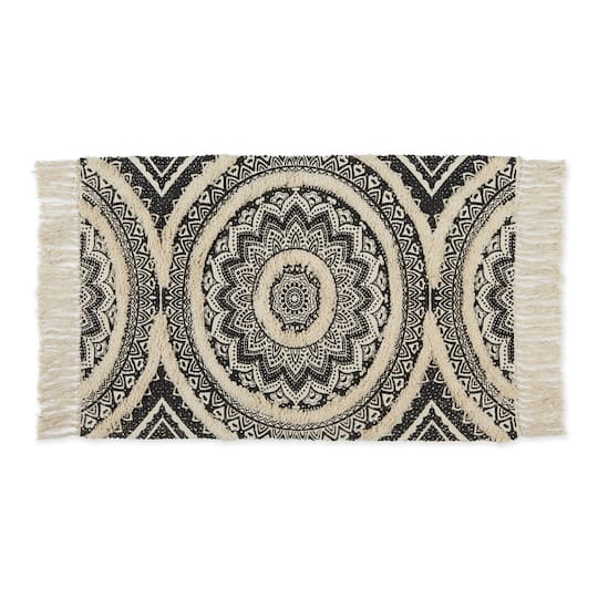 DII® Printed Natural Hand-Loomed Shag Rug